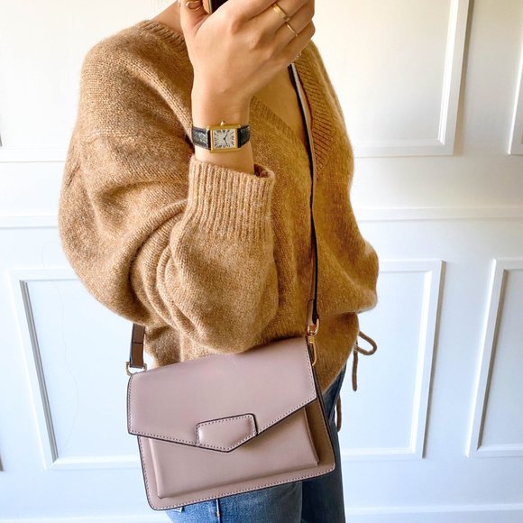 The Bobbi Leather Small Crossbody Bag - Pink - Picture 2 of 16